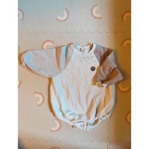 18-24M • Two Toned Hipster Kid SMILEY Bubble Sweater Onesie